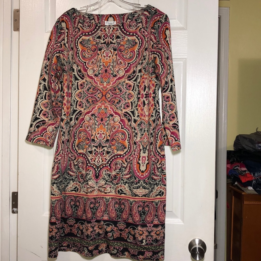 Maggy‎ L women’s dress 3/4 sleeves Sz 14